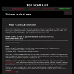 Scam List of Tor